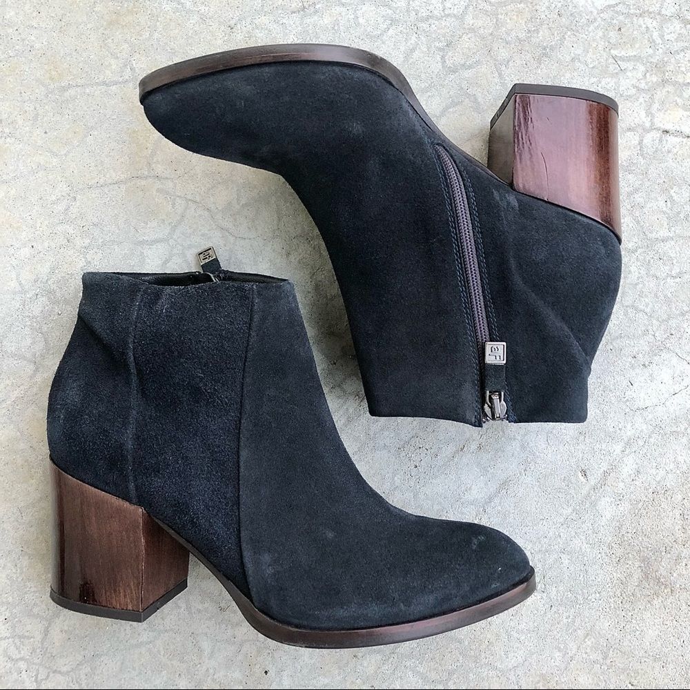 Alberto Fermani suede ankle boots booties blue gray 36